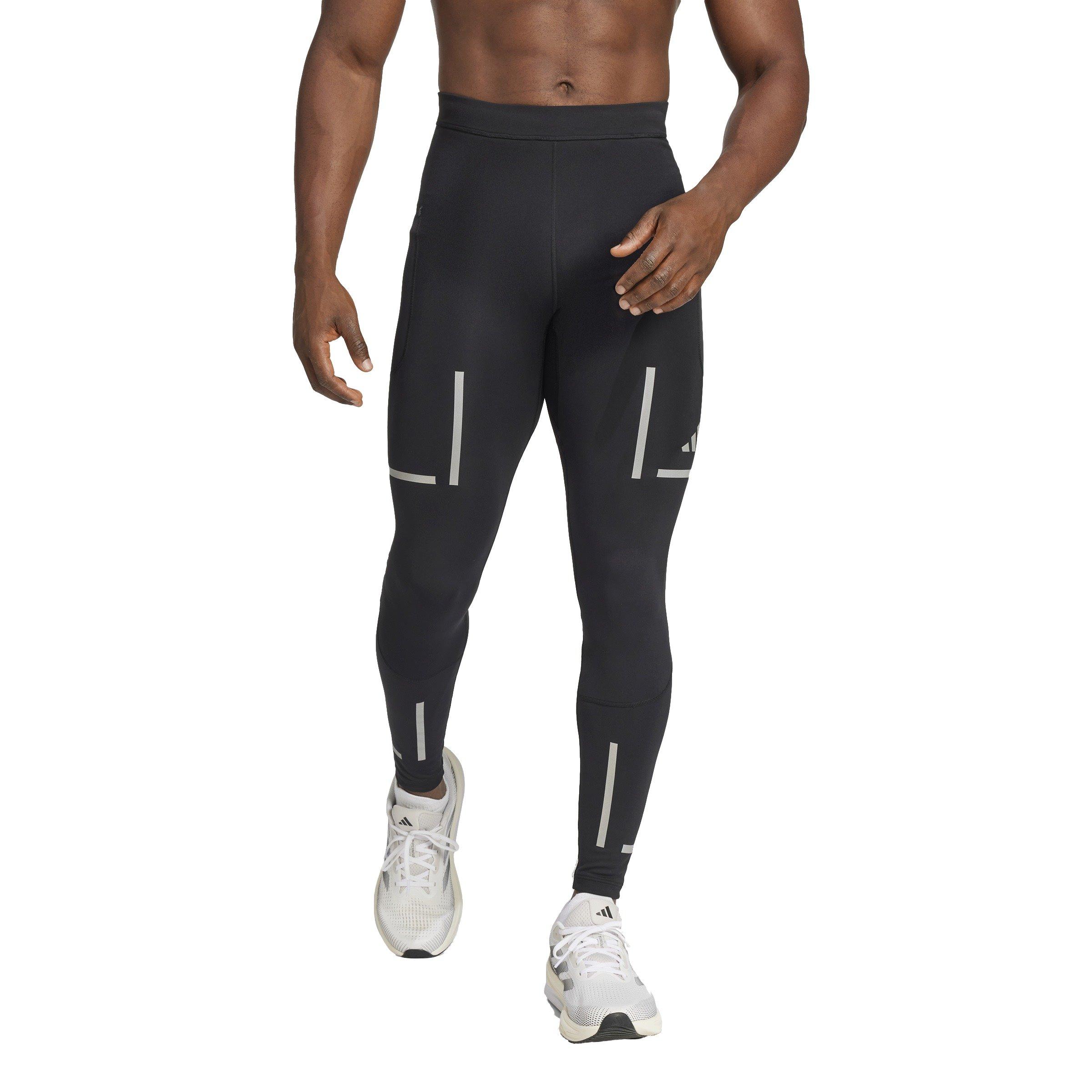 adidas Men's Ultimate High Visibility Running Leggings -Black